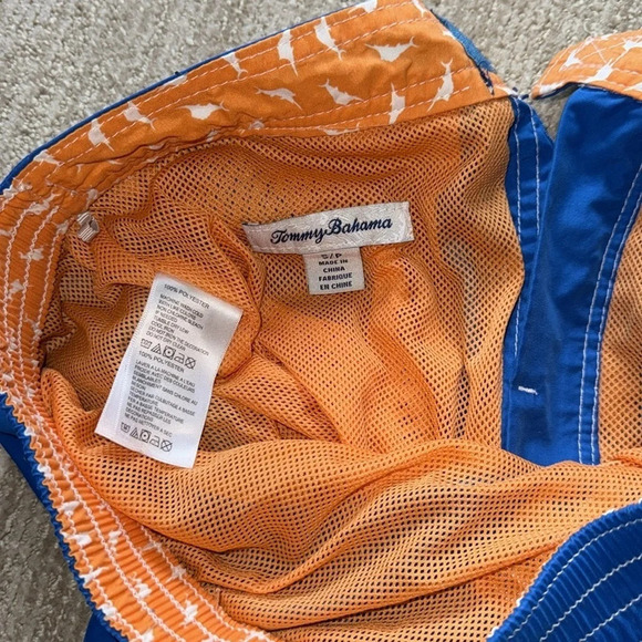 Tommy Bahama Men's Size S Blue Swim Trunks Mesh Lined w/ 4 Pockets w/ 9" Inseam - Picture 8 of 9